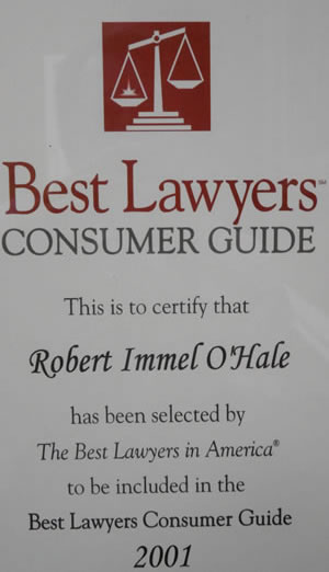 Robert O'Hale Best Lawyers Consumer Guide 2001